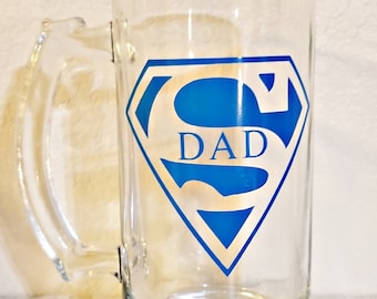 Father's Day | Dad Decal | Superdad Decal | Beer Mug Decal
