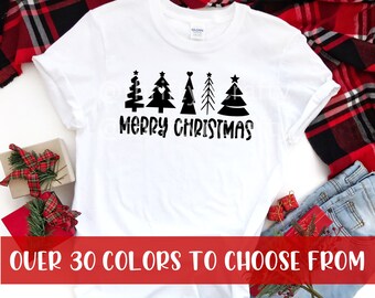 Camisa de Feliz Navidad, Camisa bonita de Navidad, Camiseta de Navidad, Camiseta con temática navideña, Camisa de árbol de Navidad
