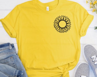 Camisa Girasol / Camiseta Linda / Camiseta Girasol Amarilla / Camiseta básica / Camiseta oversize / Regalos para Gente Feliz