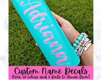 Name Decal | Custom Name Decal | Name Sticker | Personalized Name Decal | Solid Colors Name Decals | Custom Name Sticker