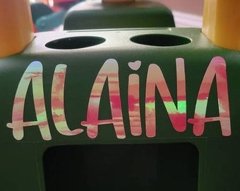 Holographic Custom Name Decal | Name Sticker | Personalized Name Decal | Glitter Name Decals | Holographic Name Decal