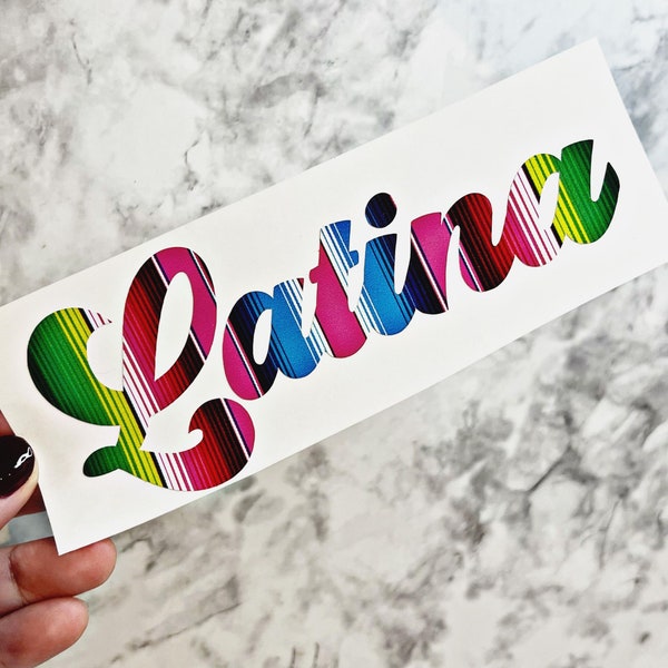 Serape Custom Name Decal | Name Sticker | Personalized Name Decal | Mexican Serape Name Decals | Custom Name Decal