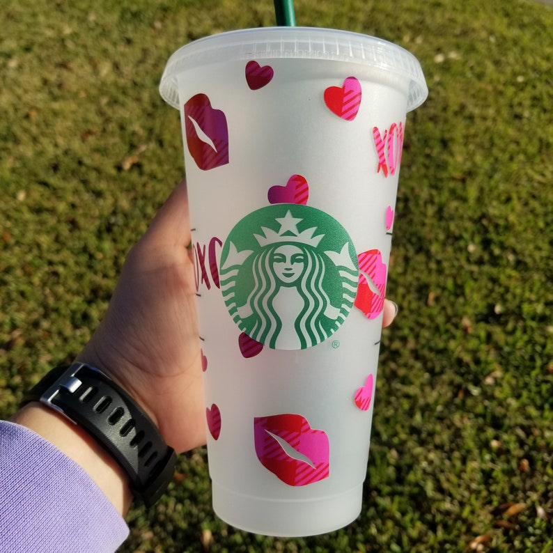 Valentines Day Starbucks Cold Cup Full Wrap Venti Cold Cup | Etsy