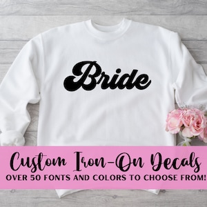 Iron-on Decal | Glitter Name Decal | Personalized Heat Transfer Decal | Custom Iron-on Decal | Heat Transfer Decal | Personalized Decal