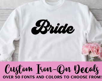 Iron-on Decal | Glitter Name Decal | Personalized Heat Transfer Decal | Custom Iron-on Decal | Heat Transfer Decal | Personalized Decal