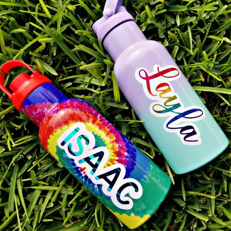 Back to School | Personalized Name Decal | Kids Water Bottle Decal ...