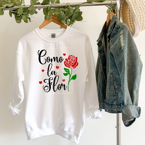 Origineel Ontwerp Latina Trui | Latina Trui| Como La Flor Trui| Latina Kadootjes | Cadeaus voor Latina's | Truien voor Latina's