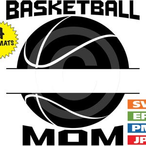 Basketball Mom Image to Personalize - svg cutting files PLUS eps/vector, jpg, png - 300dpi