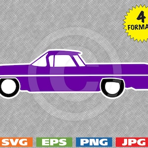 1959 Classic Car / Truck in Color - svg cutting file PLUS eps/vector, jpg, png - 300dpi
