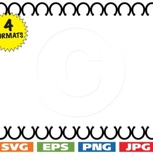 Horseshoe Border/Frame Clip Art Image - svg cutting file PLUS eps/vector, jpg, png