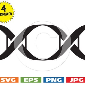 L’ADN symbole cadre - svg fichiers de coupe PLUS eps/vectoriel, jpg, png - 300dpi