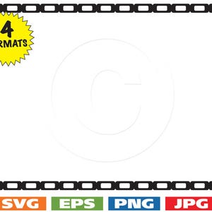 Chain Border/Frame Image - svg cutting file PLUS eps/vector, jpg, png - 300dpi