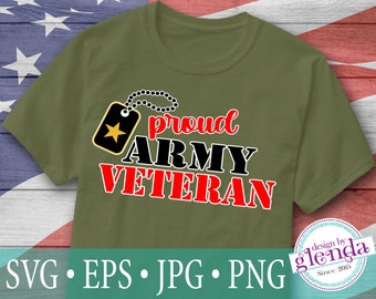 Proud Army Veteran - svg cutting files PLUS eps/vector, jpg, png - 300dpi