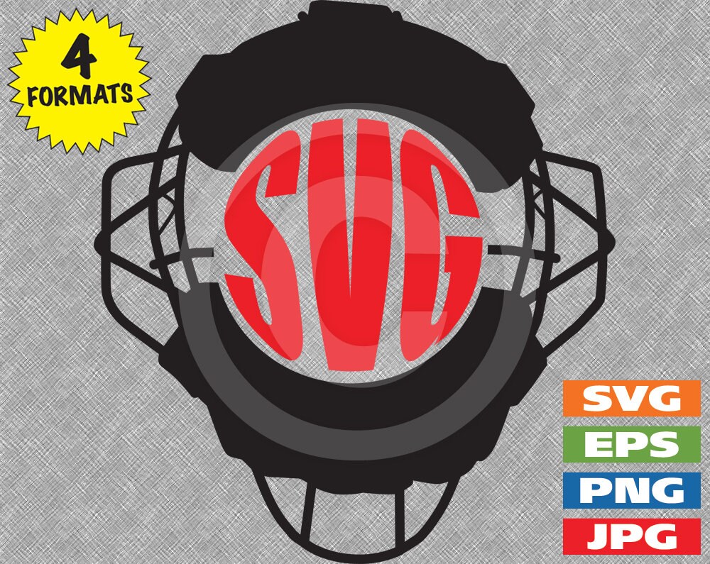 Baseball/Softball Catcher's Mask Monogram Frame svg Etsy