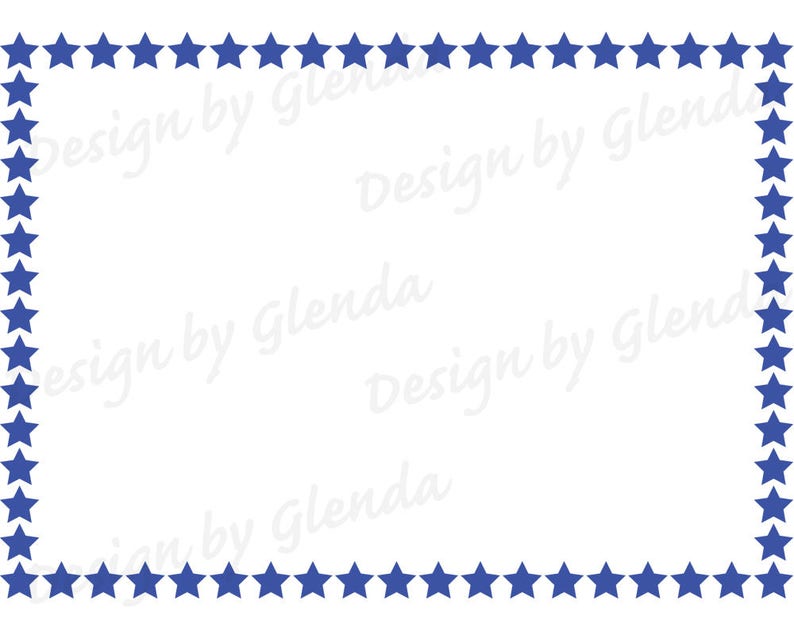 Rectangle Star Border/Frame svg cutting file PLUS | Etsy