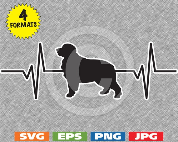 Download Heartbeat Bernese Mountain Dog Image Svg Cutting File Plus Etsy PSD Mockup Templates