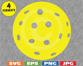 Pickleball Ball - svg cutting file PLUS eps/vector, jpg, png - 300dpi