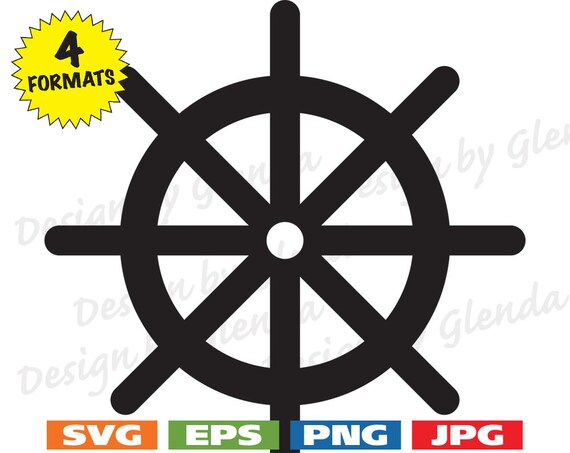 Ship Wheel Svg Cutting Files Plus Eps Vector Jpg Png Etsy