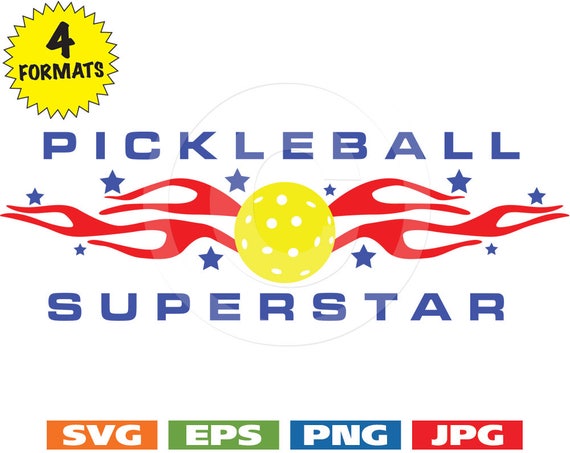 Pickleball Superstar Svg Cutting File Plus Eps Vector Jpg Etsy