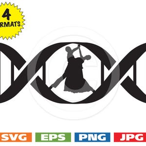 In My DNA Ballroom Dancers in a DNA Symbol - svg cutting files PLUS eps/vector, jpg, png - 300dpi