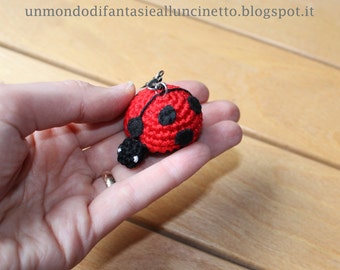 Ladybug crochet - wedding favor - pendant - gift