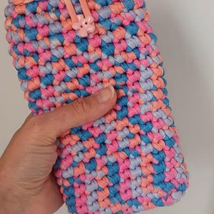 Crochet cell phone holder, crochet, clutch