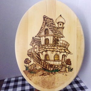 3 Story House on Plaque