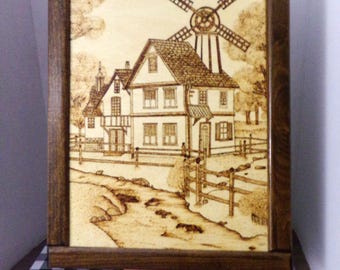 Windmill House - Framed