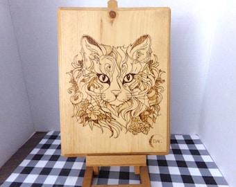 Swirly Kitty on Plaque