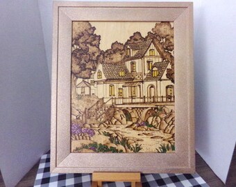 House w/ River - Framed