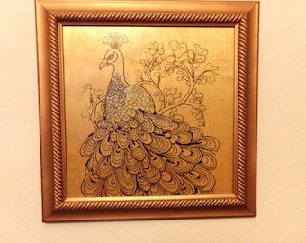Peacock - Framed