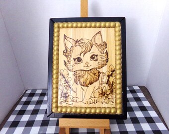 Baby Lion - border framed