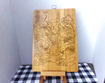 Waterfall on Bamboo Cutting Board