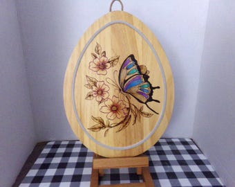 Butterfly & Flowers Plaque