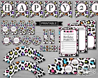 Diy Leopard Print Cheetah Print Birthday Party Decorations Etsy