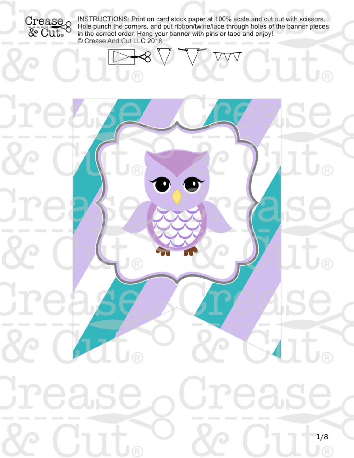 DIY Girl Owl Baby Shower Banner Printable PDF Instant Download - Etsy