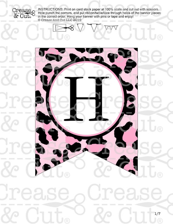 Pink Leopard Print Cheetah Print Birthday Party Decoration Etsy