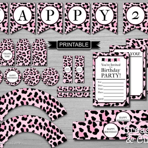 DIY Leopard Print Cheetah Print Birthday Party Decorations Etsy