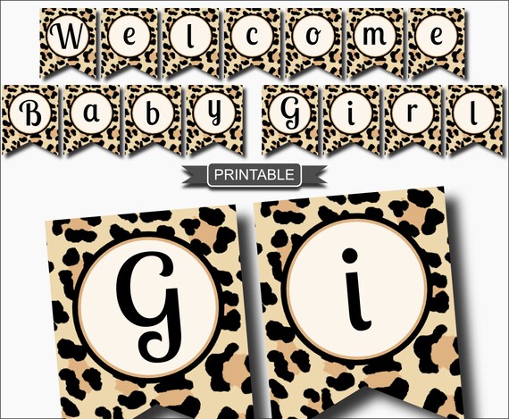 Diy Leopard Print Cheetah Print Baby Shower Decorations Etsy