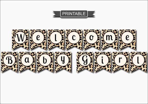 Diy Leopard Print Cheetah Print Baby Shower Decorations Etsy