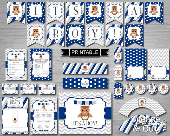 Navy blue cheap baby shower