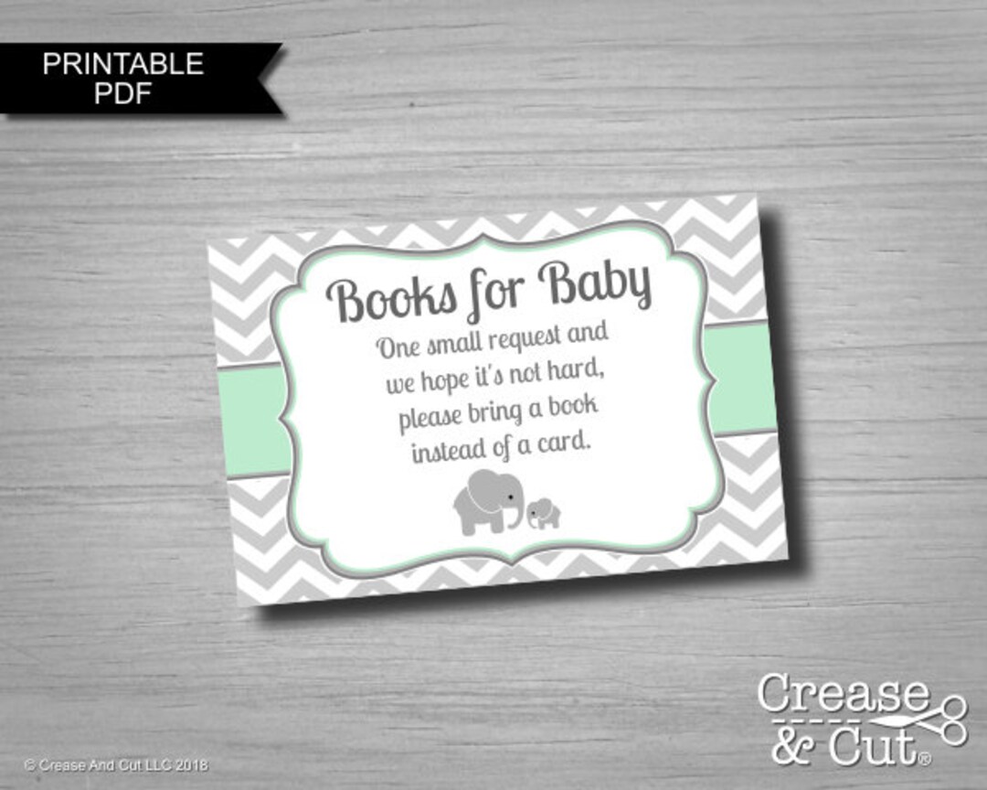 Book Instead of A Card Printable Invitation Insert Download PDF for ...