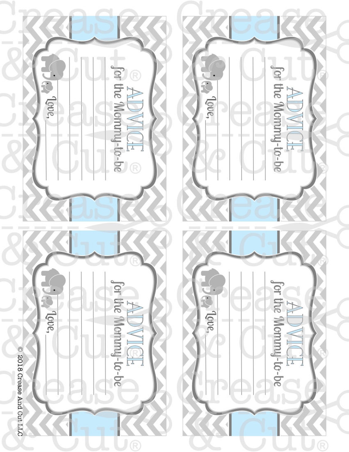 DIY Advice for the Mommy to Be Elephant Themed Baby Shower - Etsy