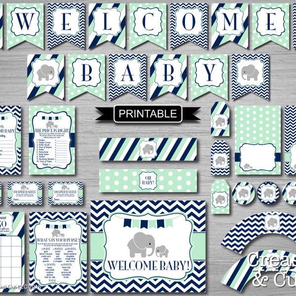 Navy and Mint - Etsy