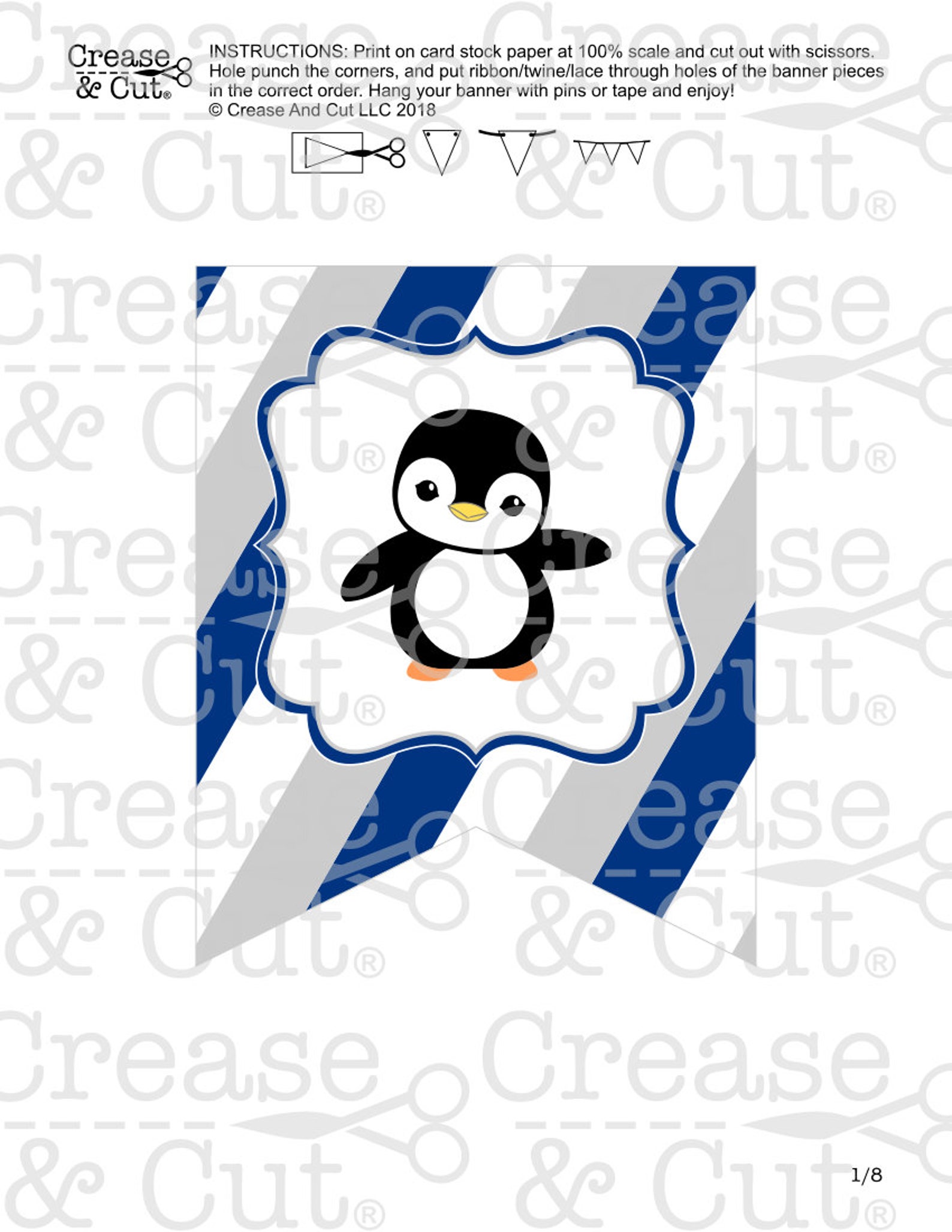 Penguin Baby Shower Banner Baby Shower Decorations Bunting - Etsy