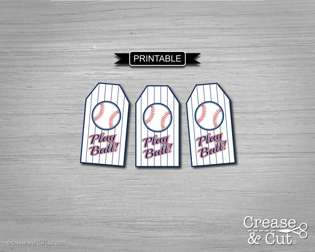 DIY Baseball Gift Tags for Goodie Bags Party Favors Treat Bags