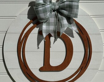 Farmhouse Inspired Initial Door/Wall sign, Home decor, Door Sign, Wall Sign