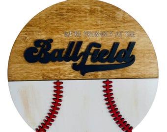 At the Ballfield Door/Wall Sign