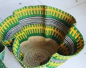 Wave basket -Bolga basket-storage basket