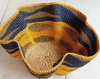 Wave basket for home decor-Bolga wave basket-storage basket-handmade woven basket-baby shower gift